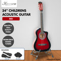 Karrera 34in Children's Cutaway Acoustic Guitar - Red
