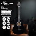 Karrera 38in Pro Cutaway Acoustic Guitar Set - Black