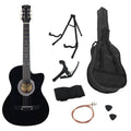 Karrera 38in Pro Cutaway Acoustic Guitar Set - Black