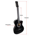 Karrera 38in Pro Cutaway Acoustic Guitar Set - Black