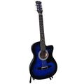 Karrera 38in Pro Cutaway Acoustic Guitar Set - Blue Burst
