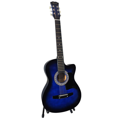 Karrera 38in Pro Cutaway Acoustic Guitar Set - Blue Burst