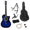 Karrera 38in Pro Cutaway Acoustic Guitar Set - Blue Burst