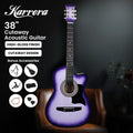 Karrera 38in Pro Cutaway Acoustic Guitar Set - Purple Burst