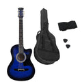 Karrera 38in Cutaway Acoustic Guitar Set - Blue Burst