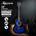 Karrera 38in Cutaway Acoustic Guitar Set - Blue Burst