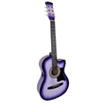 Karrera 38in Cutaway Acoustic Guitar Set - Purple Burst