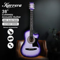 Karrera 38in Cutaway Acoustic Guitar Set - Purple Burst