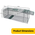 Klika Humane Live Animal Trap 65x24x29cm - Spring Loaded, Collapsible, Safe Transport - SuperSaverAU - view 6