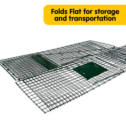 Klika Humane Live Animal Trap 65x24x29cm - Spring Loaded, Collapsible, Safe Transport