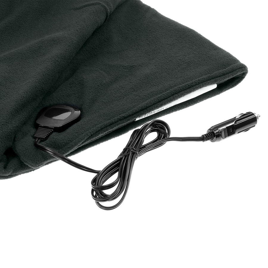 Laura Hill 12V Heated Electric Car Blanket 150x110cm - Polyester Fleece, Storage Bag - SuperSaverAU - view 1