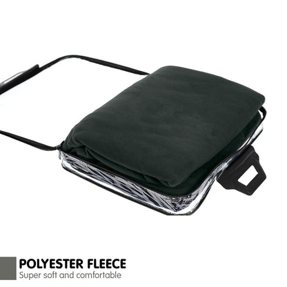 Laura Hill 12V Heated Electric Car Blanket 150x110cm - Polyester Fleece, Storage Bag