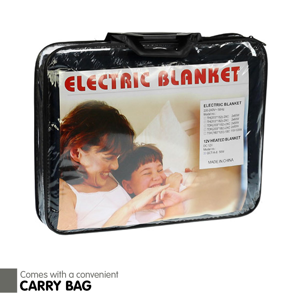 Laura Hill 12V Heated Electric Car Blanket 150x110cm - Polyester Fleece, Storage Bag - SuperSaverAU - view 4