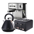 Pronti Toaster, Kettle & Coffee Machine Breakfast Set - Black - SuperSaverAU - view 1