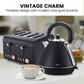 Pronti Toaster, Kettle & Coffee Machine Breakfast Set - Black - SuperSaverAU - view 3