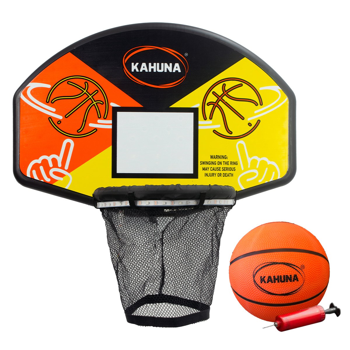 Kahuna Trampoline Led Basketball Hoop Set With Light-up Ball - SuperSaverAU - view 1