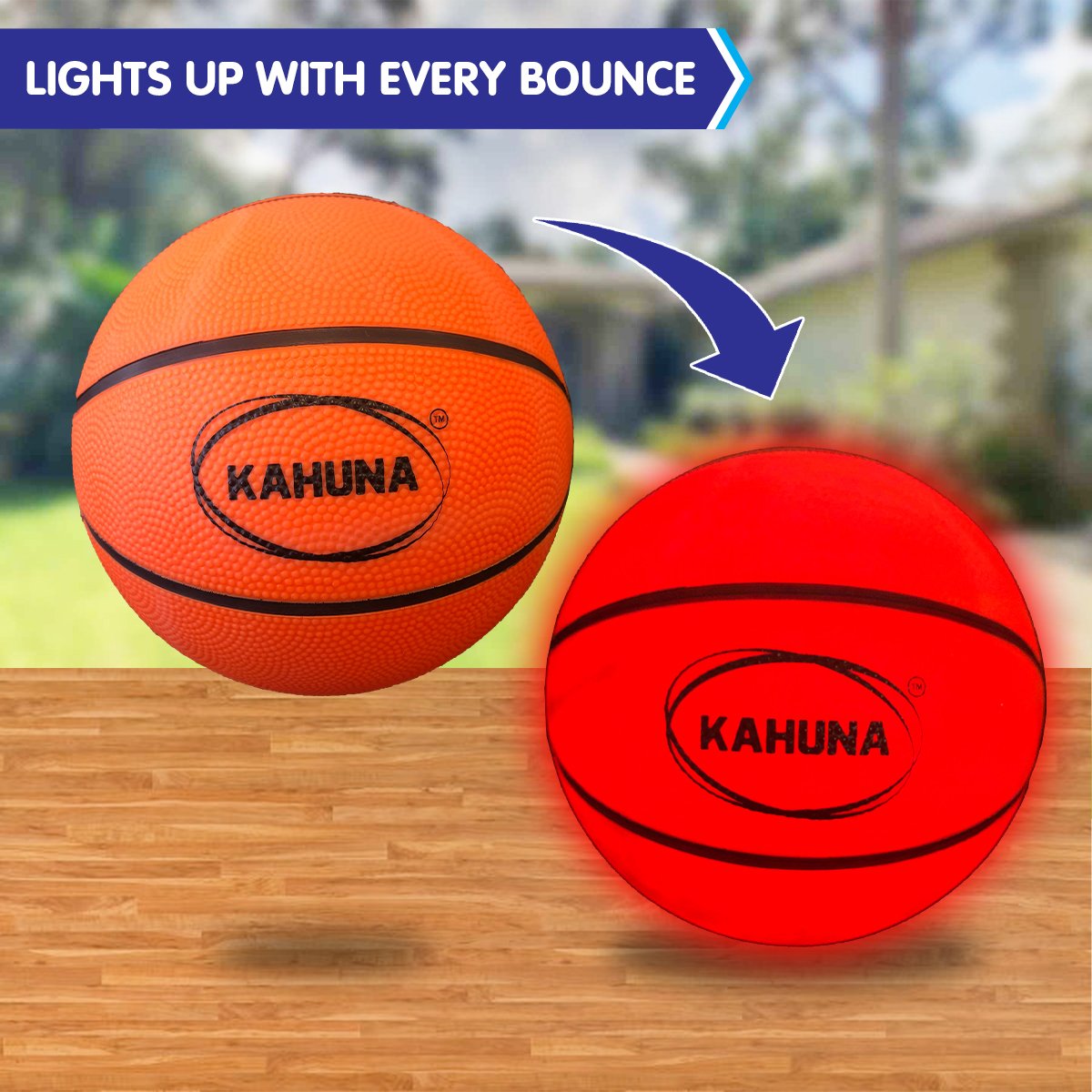 Kahuna Trampoline Led Basketball Hoop Set With Light-up Ball - SuperSaverAU - view 6