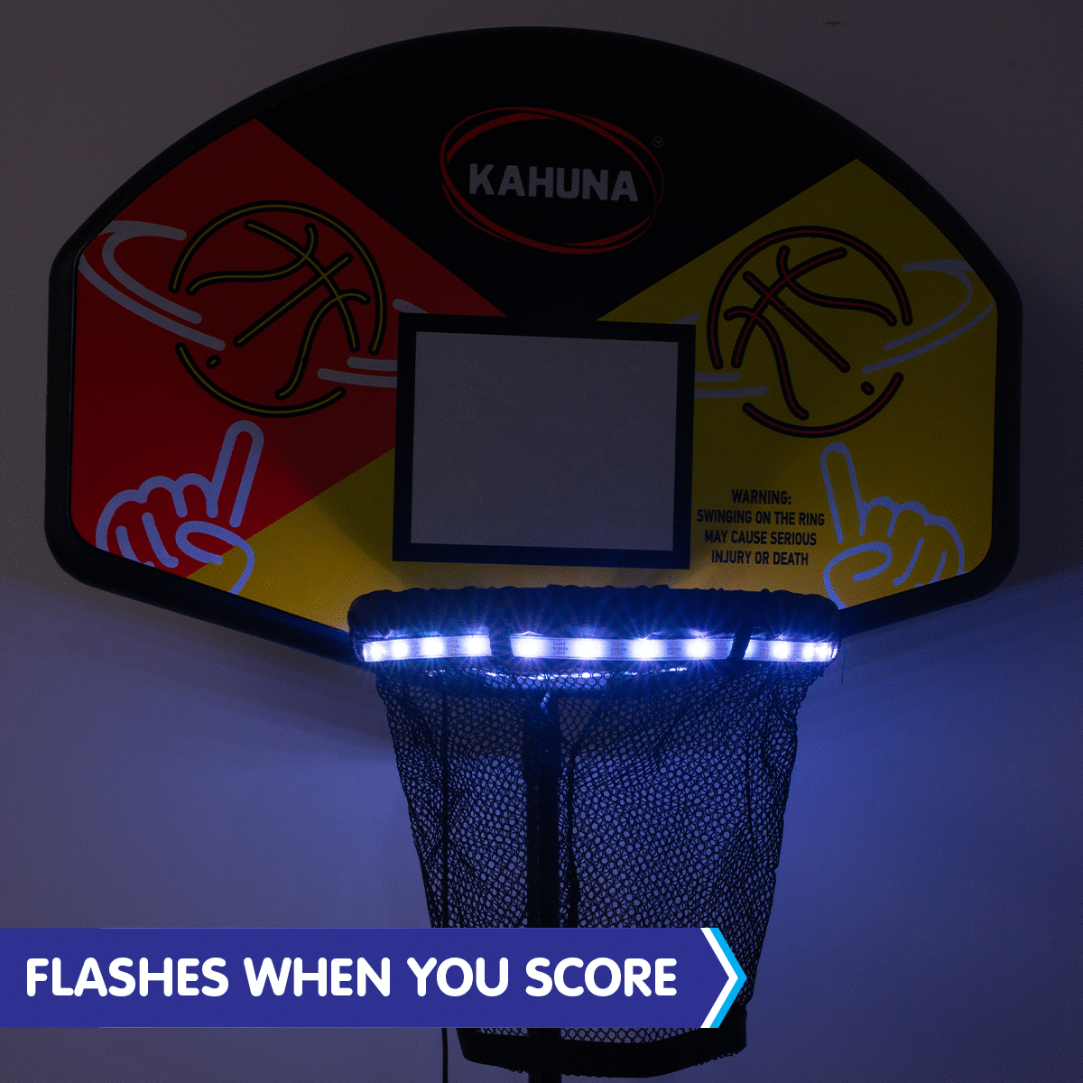 Kahuna Trampoline Led Basketball Hoop Set With Light-up Ball - SuperSaverAU - view 8