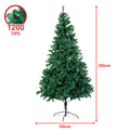 Christabelle Green Christmas Tree 2.1m Xmas Decor Decorations -1200 Tips - SuperSaverAU - view 3