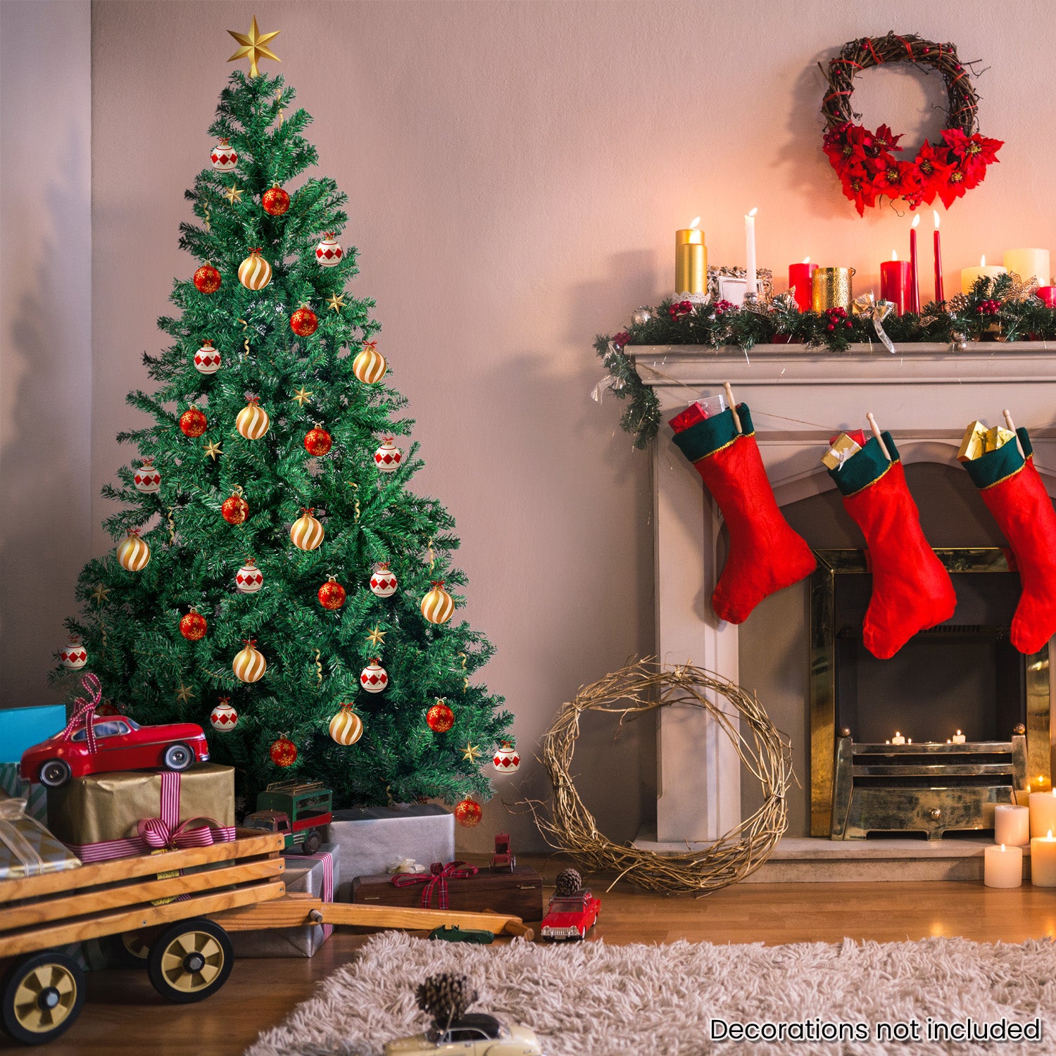 Christabelle Green Christmas Tree 2.1m Xmas Decor Decorations -1200 Tips - SuperSaverAU - view 12