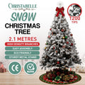 Christabelle Snow-Tipped Artificial Christmas Tree 2.1m 1200 Tips - SuperSaverAU - view 2