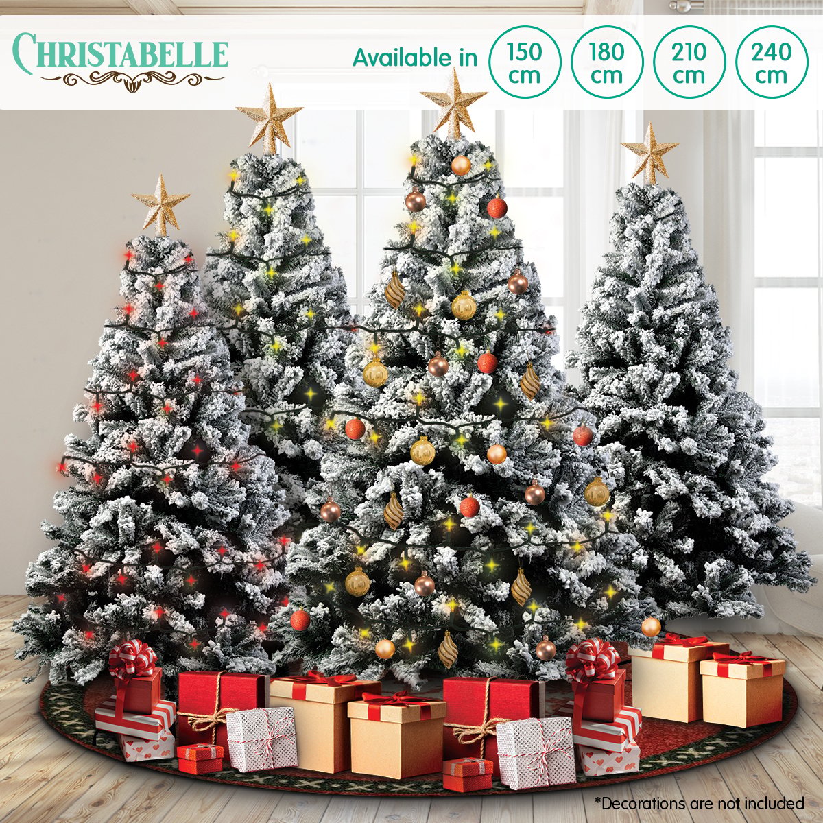 Christabelle Snow-Tipped Artificial Christmas Tree 2.4m 1500 Tips - SuperSaverAU - view 6