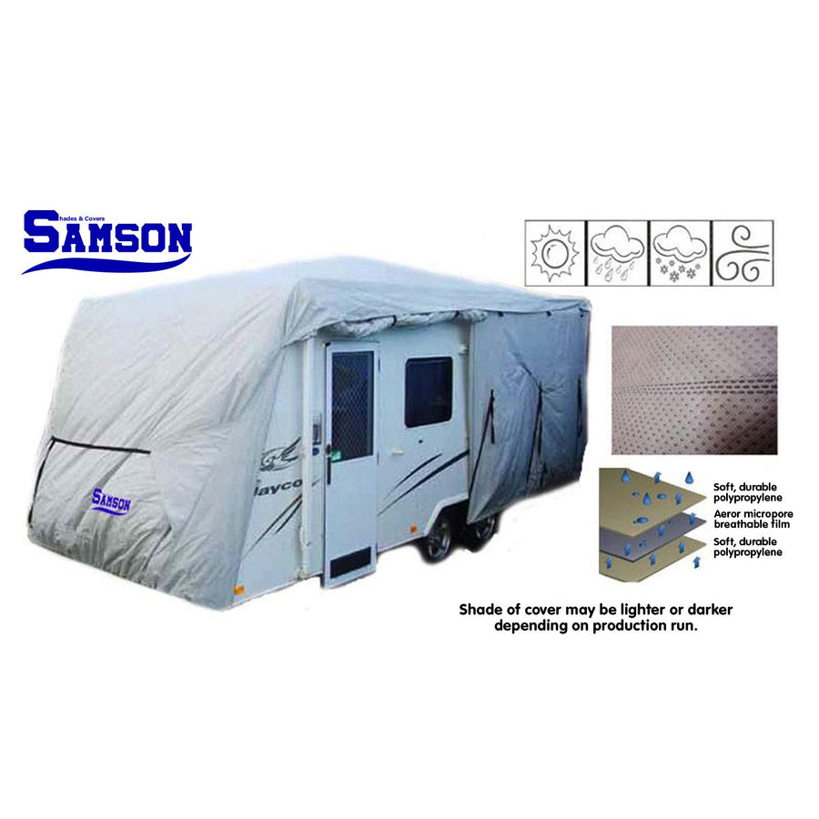 Samson Heavy Duty Caravan Cover 20-22ft, Waterproof, UV Treated, Adjustable Straps - SuperSaverAU - view 1