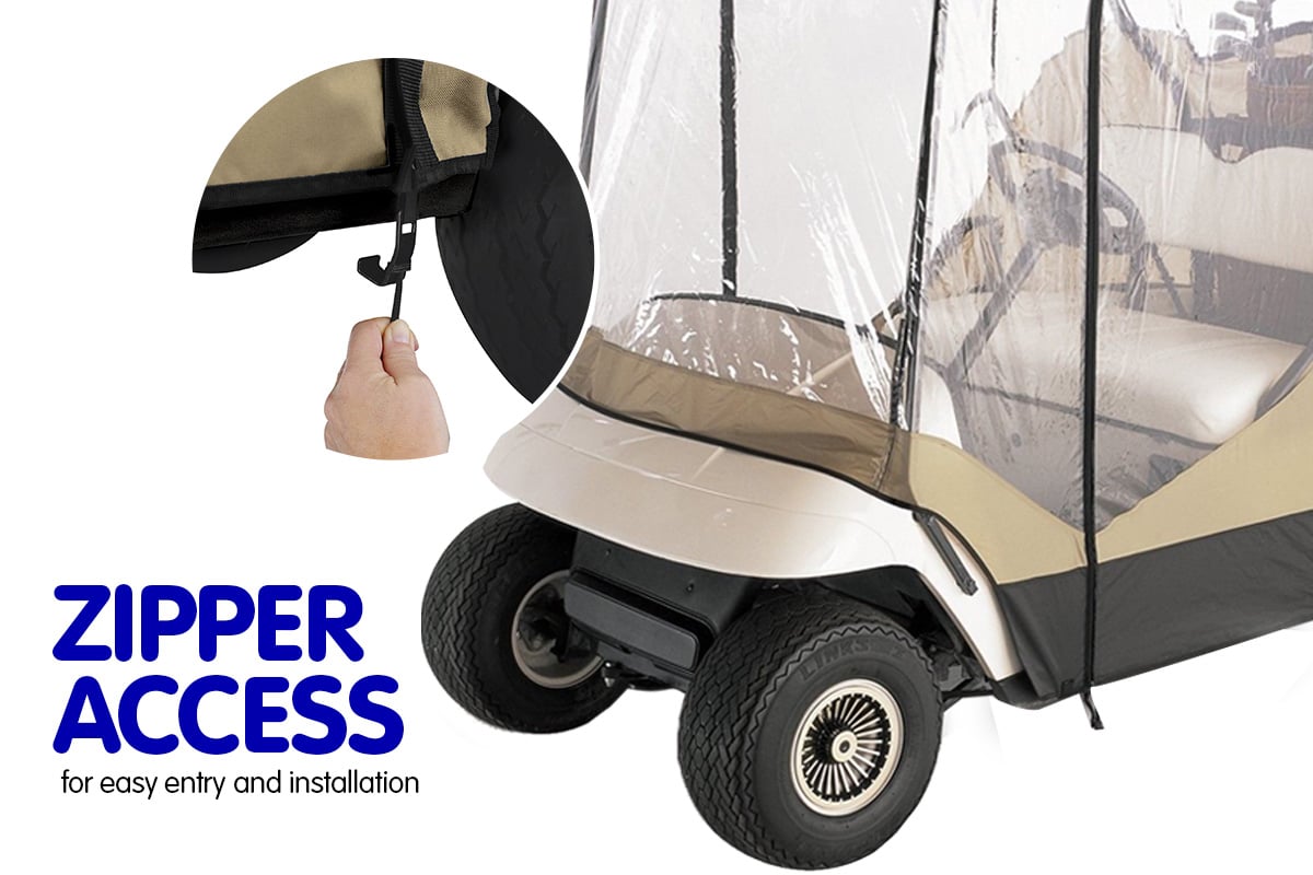 Samson 2 Seater Golf Cart Enclosure Waterproof Cover Buggy - SuperSaverAU - view 2
