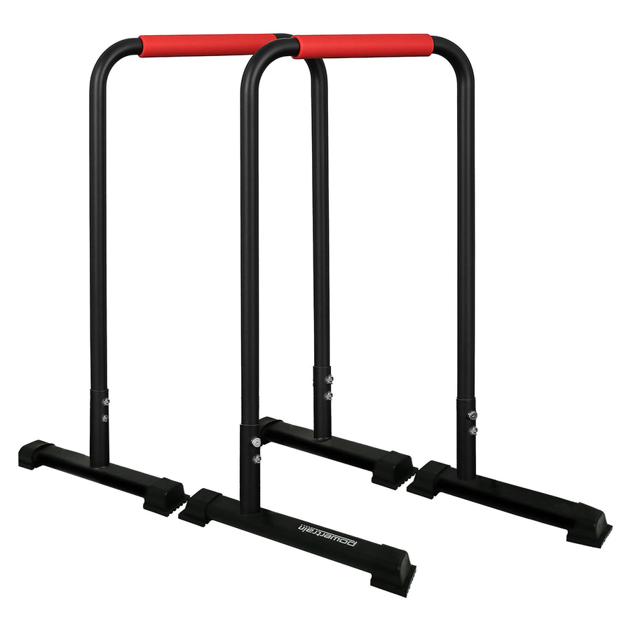 Powertrain Dip Bars Pair 200kg Capacity with Rubberised Handles & Non-Slip Feet - SuperSaverAU - view 1
