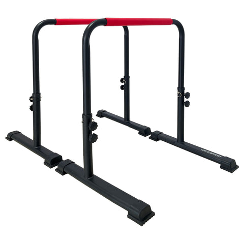 Powertrain Height-Adjustable Dip Bars Pair 200kg Capacity, Rubberised Handles, 68x51x78-101cm - SuperSaverAU - view 1