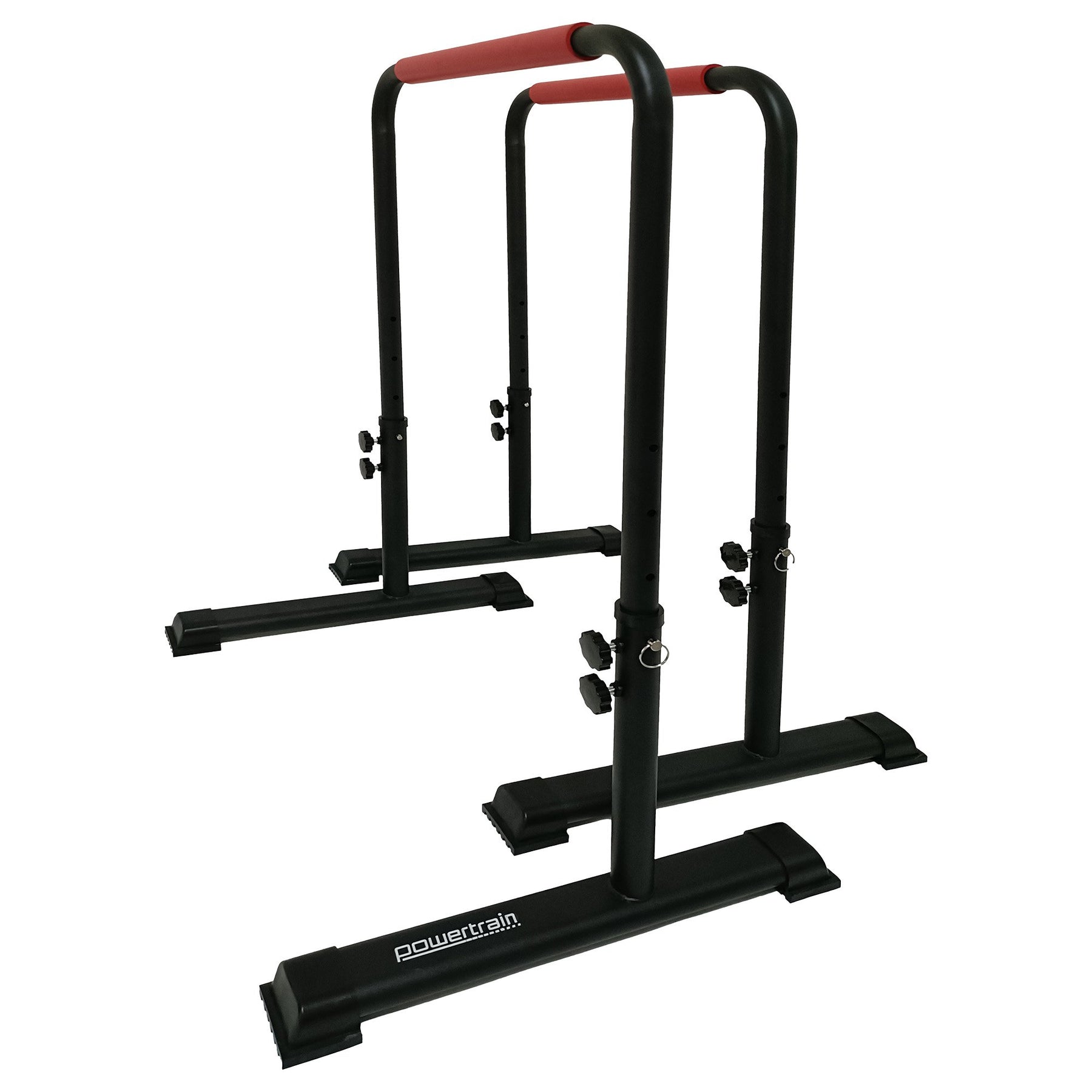 Powertrain Height-Adjustable Dip Bars Pair 200kg Capacity, Rubberised Handles, 68x51x78-101cm - SuperSaverAU - view 10