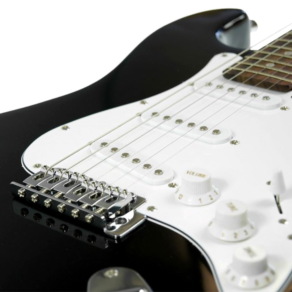 Karrera 39in Full Size Electric Guitar - Black