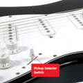 Karrera 39in Full Size Electric Guitar - Black