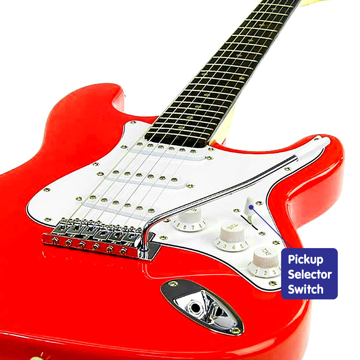 Karrera 39in Full Size Electric Guitar - Red