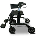 Orthonica Aluminium 2-in-1 Rollator Wheelchair Black Silver 136kg Capacity