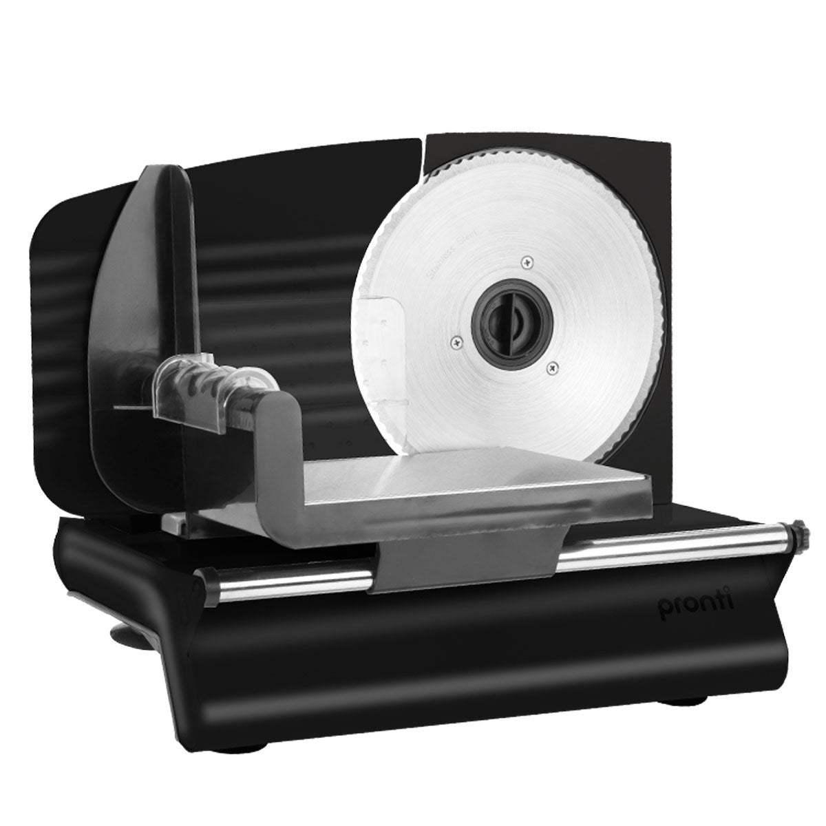Pronti Electric Meat Slicer - Adjustable Thickness, 2 Stainless Steel Blades, 190mm - SuperSaverAU - view 1