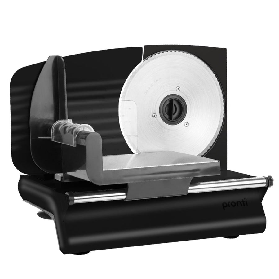 Pronti Electric Meat Slicer - Adjustable Thickness, 2 Stainless Steel Blades, 190mm - SuperSaverAU - view 1