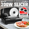 Pronti Electric Meat Slicer - Adjustable Thickness, 2 Stainless Steel Blades, 190mm - SuperSaverAU - view 2