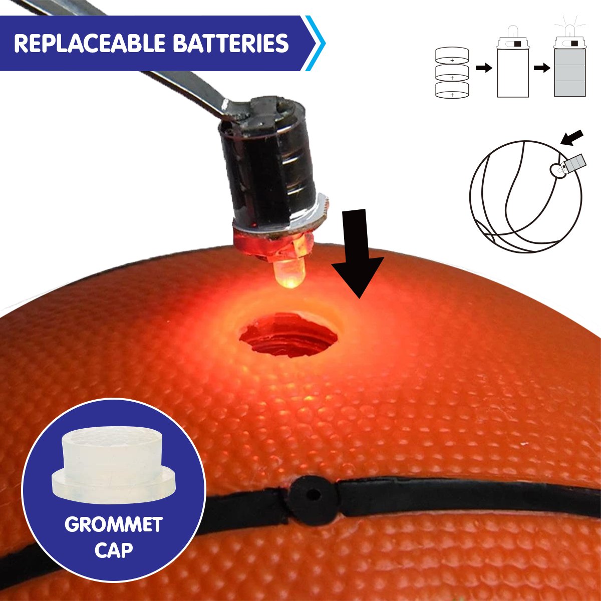 Kahuna Light-Up Glow Basketball - Size 3 Mini, LED, Glow in the Dark - SuperSaverAU - view 9