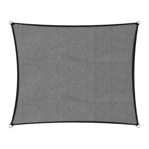 Wallaroo 280GSM Outdoor Sun Shade Sail with 95% UV Block - Grey 2.5m x 2.5m