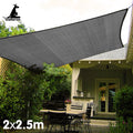 Wallaroo Outdoor Sun Shade Sail Canopy with UV-Stabilised Fabric - Grey, Rectangle 2 x 2.5m