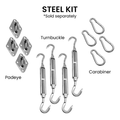 Wallaroo Triangle Shade Sail 3.6 x 3.6 x 3.6M - Grey, Blocks 95% UV Light, Easy Install