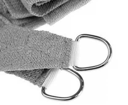 Wallaroo Shade Sail 3m x 2.5m - Grey, UV Block, Breathable Fabric, Easy Install