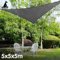 Wallaroo Triangle Shade Sail 5 x 5 x 5M Grey - Blocks 95% UV, Easy Install - SuperSaverAU - view 6