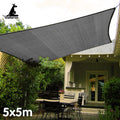 Wallaroo Outdoor Sun Shade Sail Canopy with UV-Stabilised Fabric - Grey, Square 5 x 5m