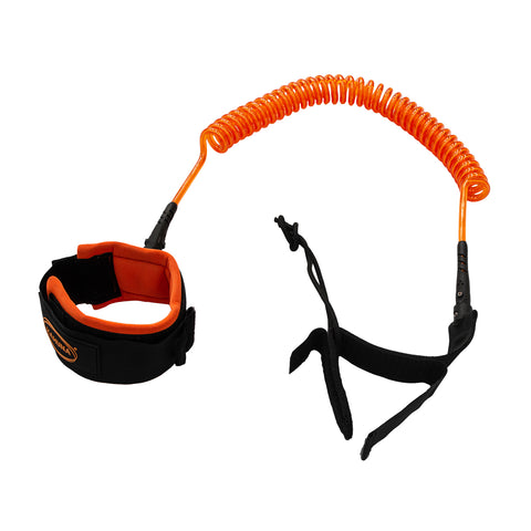 Kahuna Hana Safety Leash for Stand Up Paddle Board, 5.5mm Coiled Cord, Lightweight - SuperSaverAU - view 1
