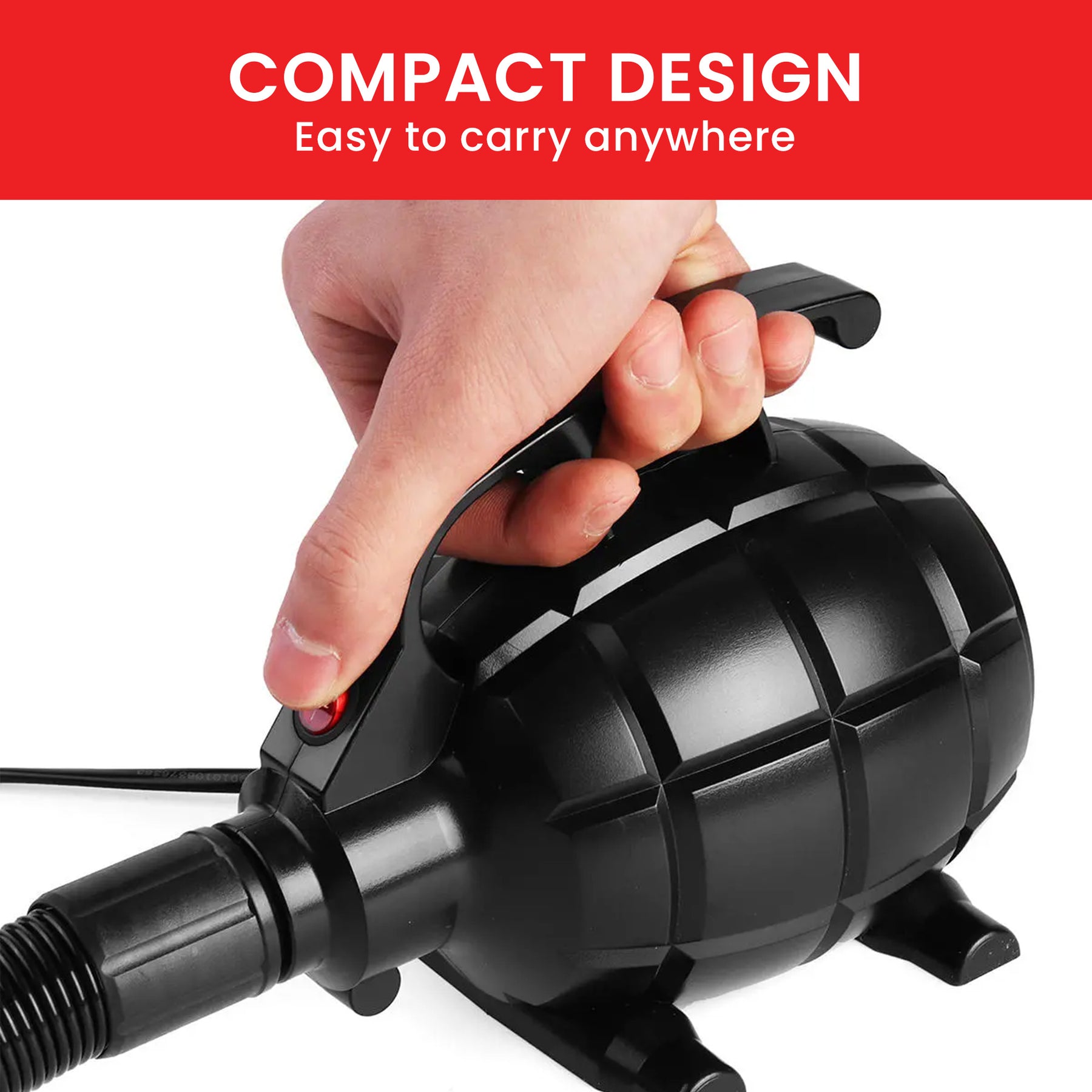 Kahuna 500W Electric Air Pump with Hose & 3 Nozzles for Inflatables