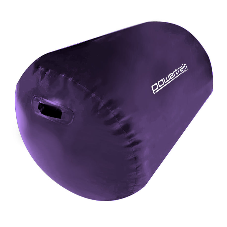 Powertrain Sports Inflatable Air Exercise Roller Gymnastics Gym Barrel 120 x 75cm Purple - SuperSaverAU - view 1