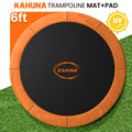 Kahuna Orange 6ft Anti-Graze Trampoline Mat & Safety Pad Set