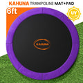 Kahuna Purple 6ft Anti-Graze Trampoline Mat & Safety Pad Set